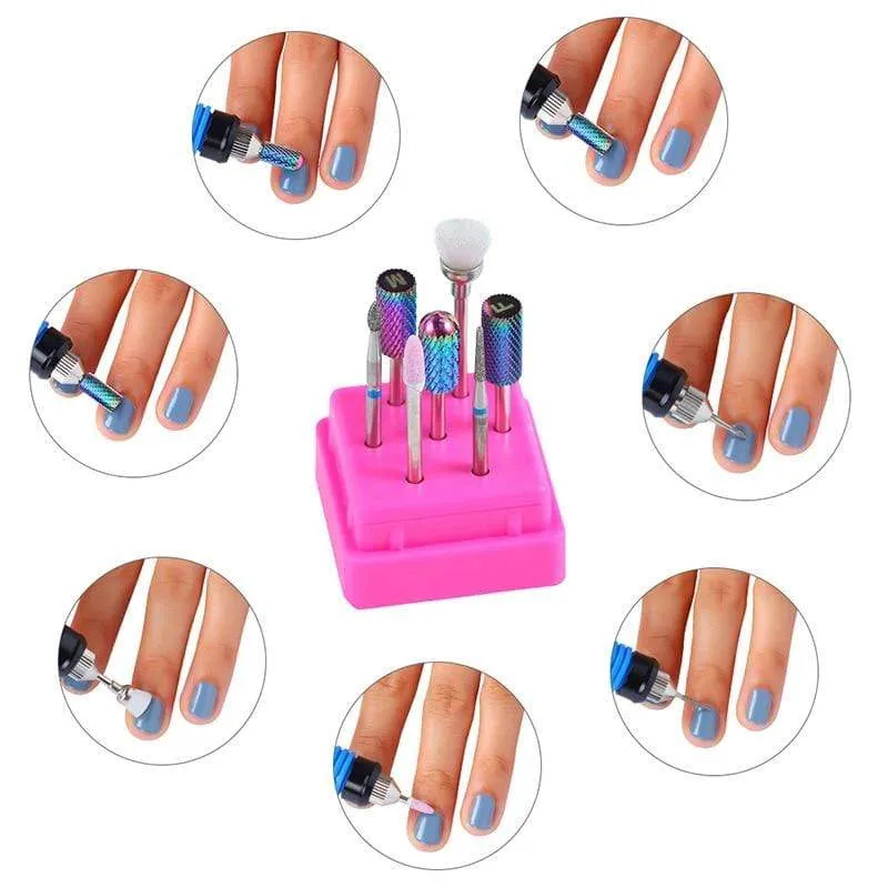 Kombiniertes Fräser-Set für Maniküre, Keramik-Nagelbohrer-Set, elektrisches Entfernen von Gel-Polierwerkzeugen