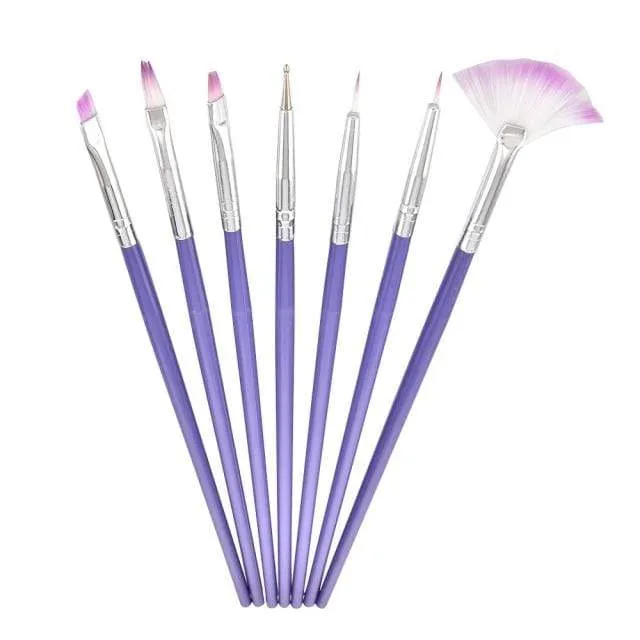 5 Teile/sätze Nail art Stift 2 In 1 Doppel Enden Punktierung Zeichnung Malerei UV Gel Liner Polnischen Pinsel Set Nagel kunst Punktierung Werkzeuge