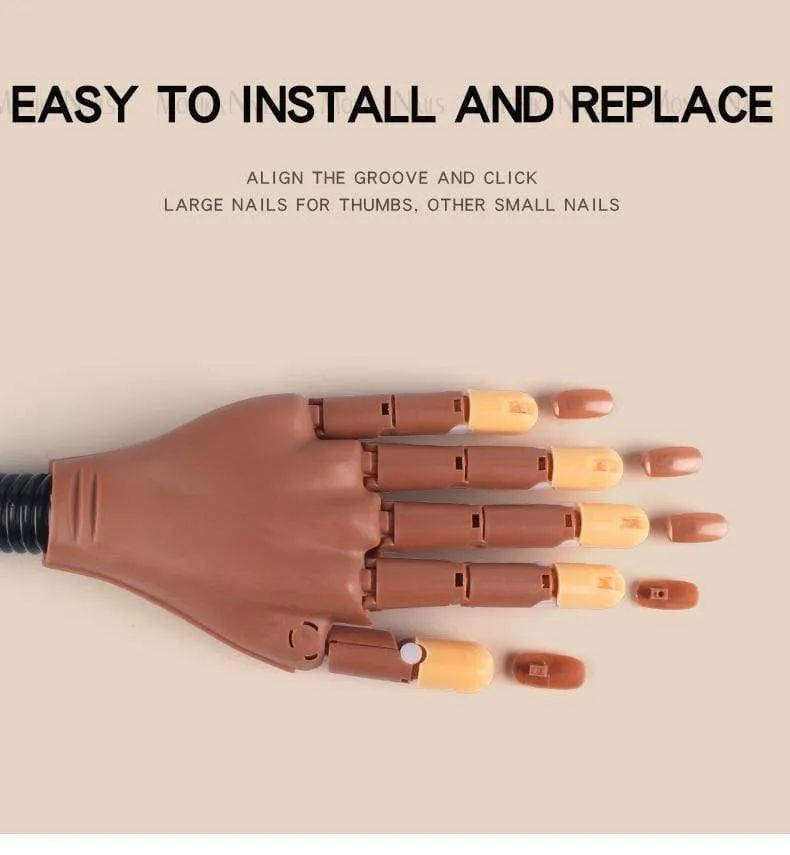Prothetische Fake Hands Modell für Nail Art Übungen Malwerkzeug Training Maniküre für Anfänger Praxisgeräte