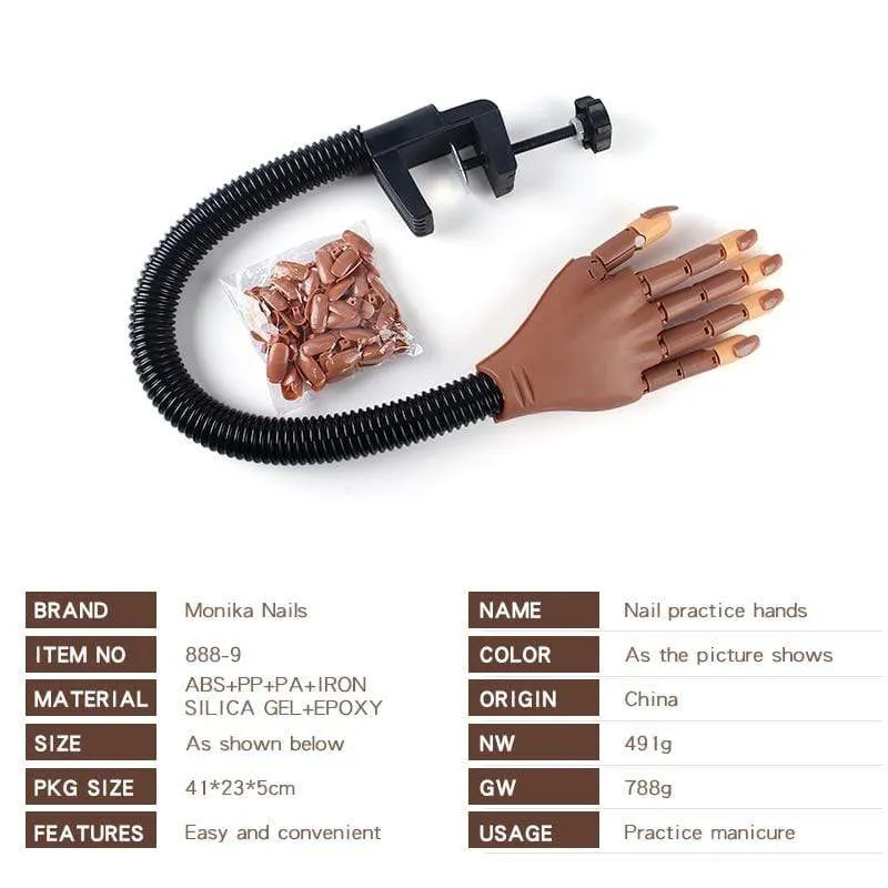 Prothetische Fake Hands Modell für Nail Art Übungen Malwerkzeug Training Maniküre für Anfänger Praxisgeräte
