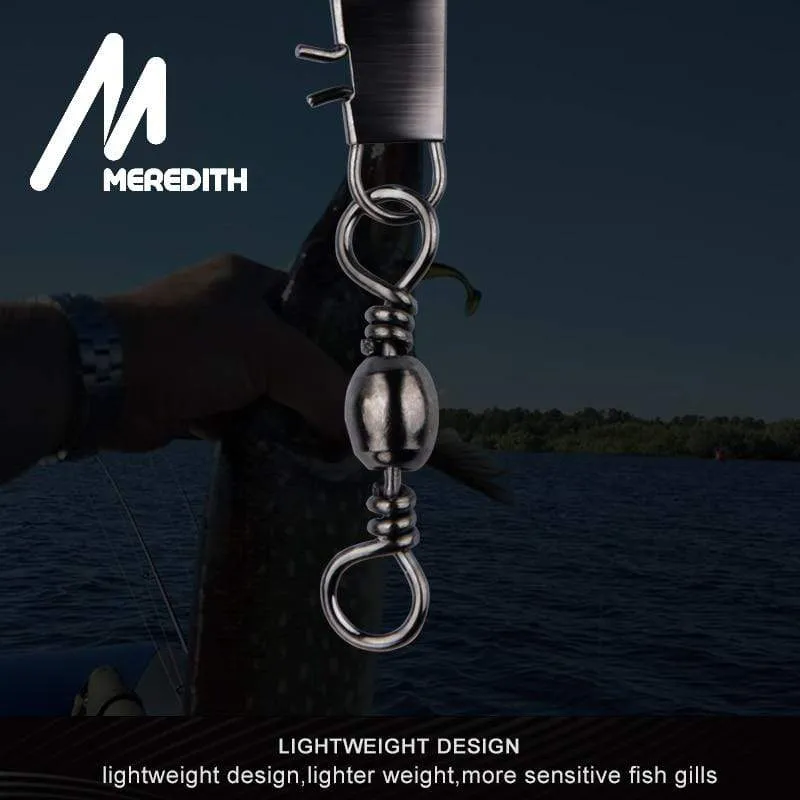 50 Teile/los Angeln Stecker Pin Lager Roll Wirbel Edelstahl mit Snap Angelhaken Köder Tackle Zubehör