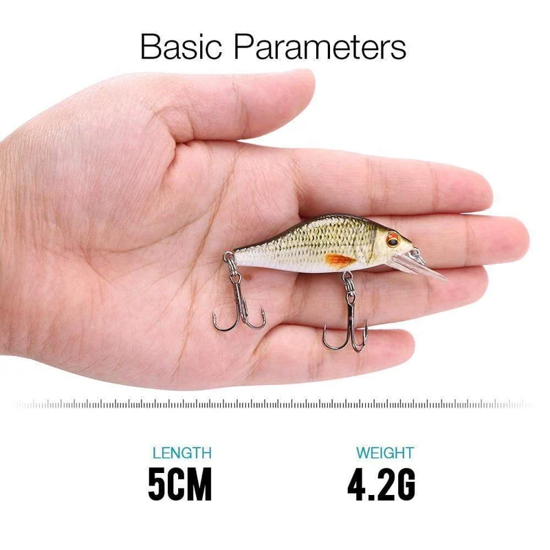TREHOOK 4g/11g/22g Black Minnow Wobbler Hecht Angeln Köder Künstliche Köder Harte Swimbait Mini wobbler Angelgerät Köder