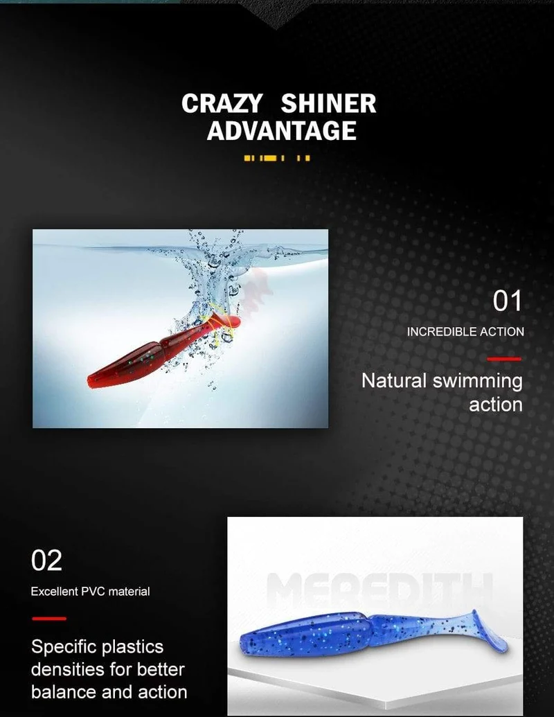 Angelköder Weicher Swimbait Crazy Shiner 70mm 90mm 110mm 130mm Weicher Köder Shad Hecht Zander Barsch Forelle Pesca Acesorios