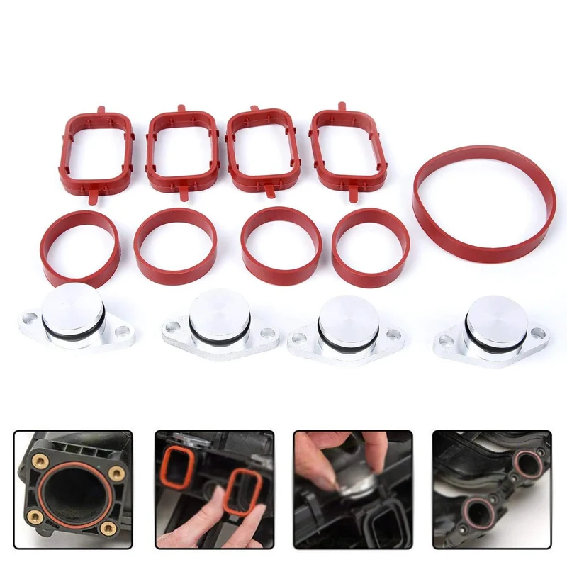 4 Stück Diesel Swirl Flaps Rohlinge Bungs Dichtungen für BMW M47 E46 320d 330d 525d Zylinderkopf-Ventildeckeldichtung