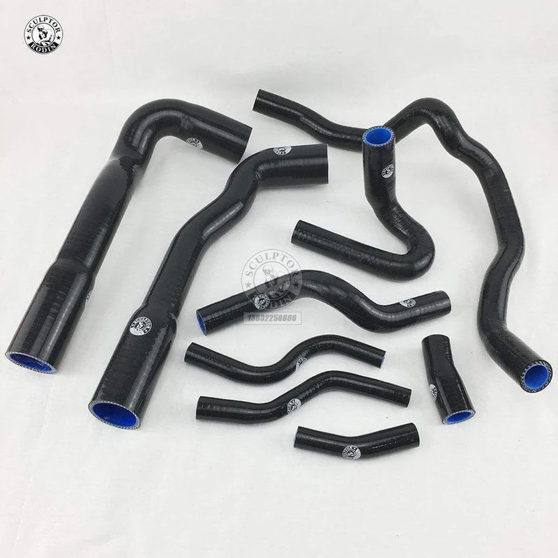 Silikon-Kühlerschlauch, Silikon-Kühlmittelschlauch-Set für BMW E36 M3 325i 316i 1992–1999 (europäisches Modell) (9 Stück) rot/blau/schwarz