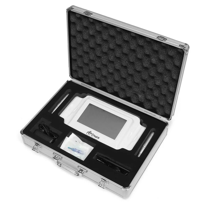 Artmex V8 Permanent Make-Up Tattoo Maschine Digitale Elektrische Augenbraue Lippe Dreh Stift MTS PMU System Make-Up Maschine 100-240 V AC