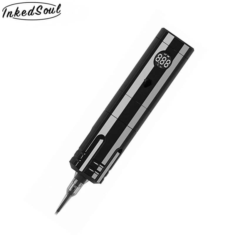 Kabellose Tattoo-Stiftmaschine, Liner-Shader, leistungsstarker kernloser Motor mit abnehmbarem Akku für Augenbrauen und Tätowierungen