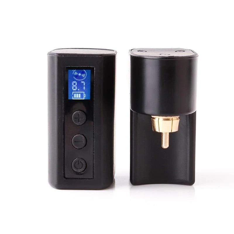 Tattoo Mini Wireless Power Tattoo Akku mit LCD-Bildschirm für Tattoo Rotary Machine Pen RCA/DC Tattoo Netzteil