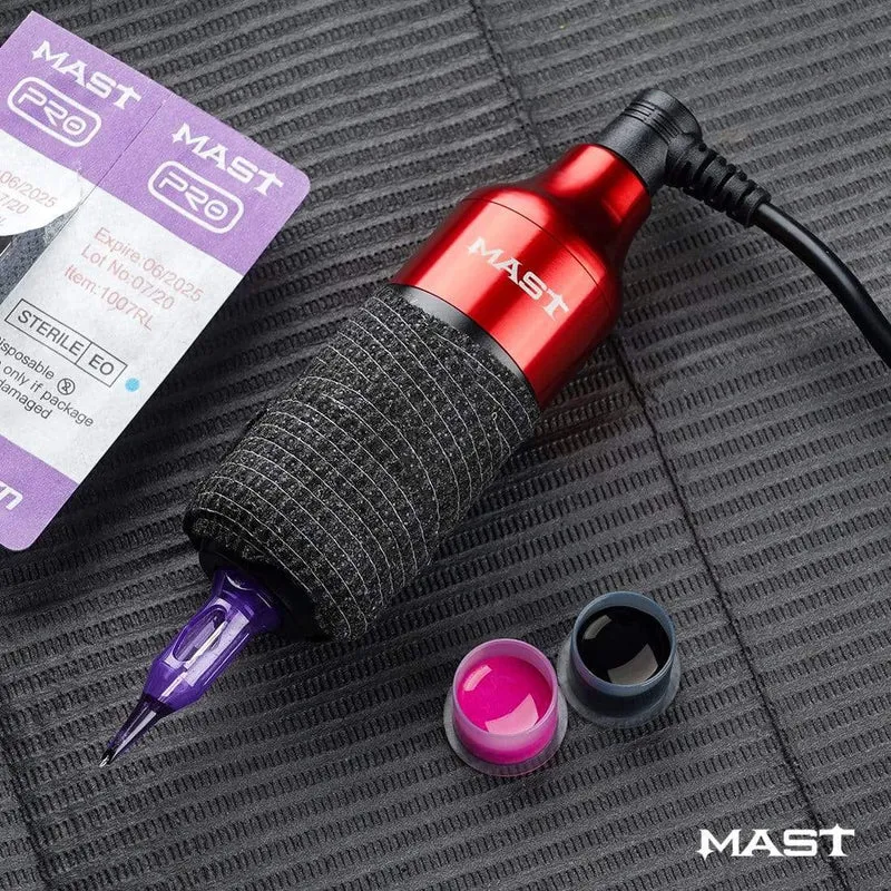 Mast Tour RCA-Kabel Rotary Pmu Permanent Make-up Stift Tattoo-Maschinen-Kit mit kabelloser Batterieleistung Pro-Patronennadeln-Set