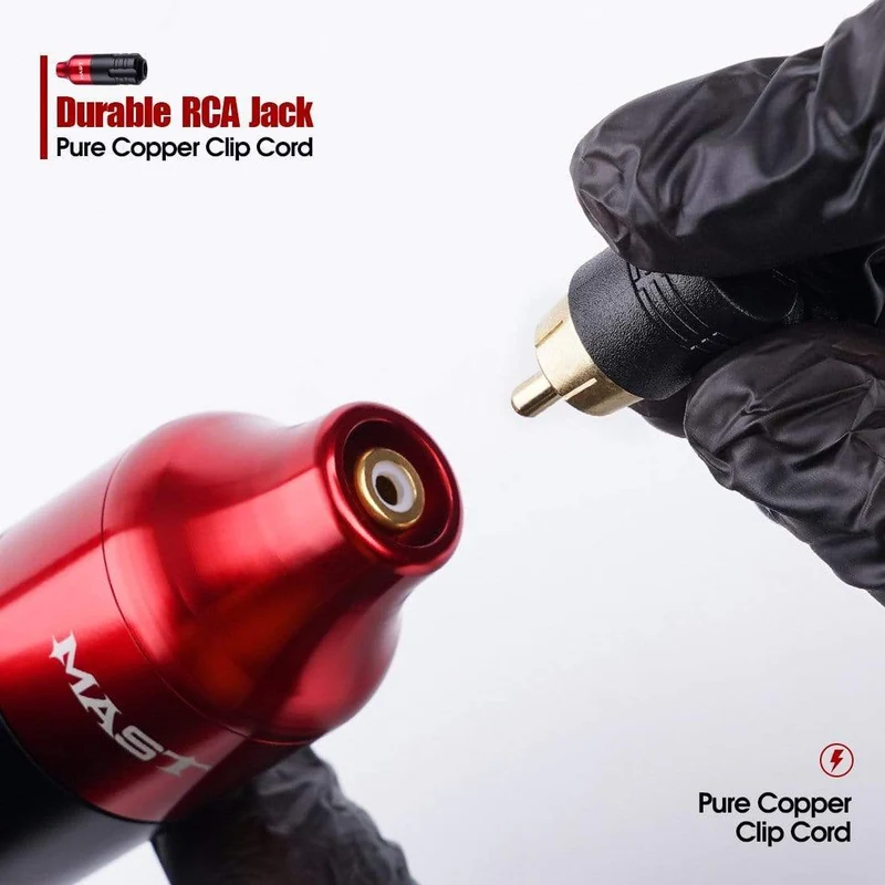 Mast Tour RCA-Kabel Rotary Pmu Permanent Make-up Stift Tattoo-Maschinen-Kit mit kabelloser Batterieleistung Pro-Patronennadeln-Set