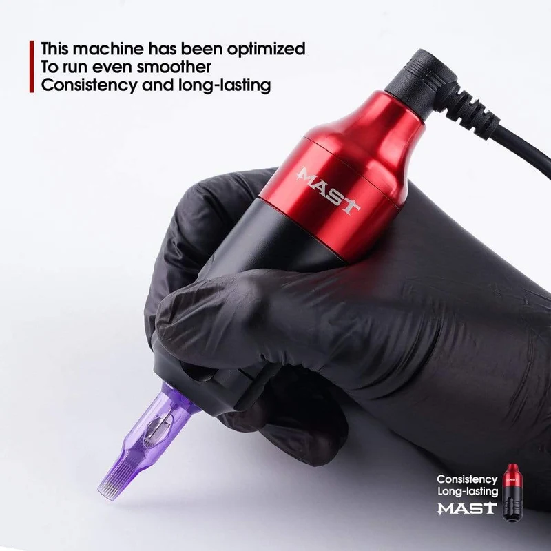 Mast Tour RCA-Kabel Rotary Pmu Permanent Make-up Stift Tattoo-Maschinen-Kit mit kabelloser Batterieleistung Pro-Patronennadeln-Set