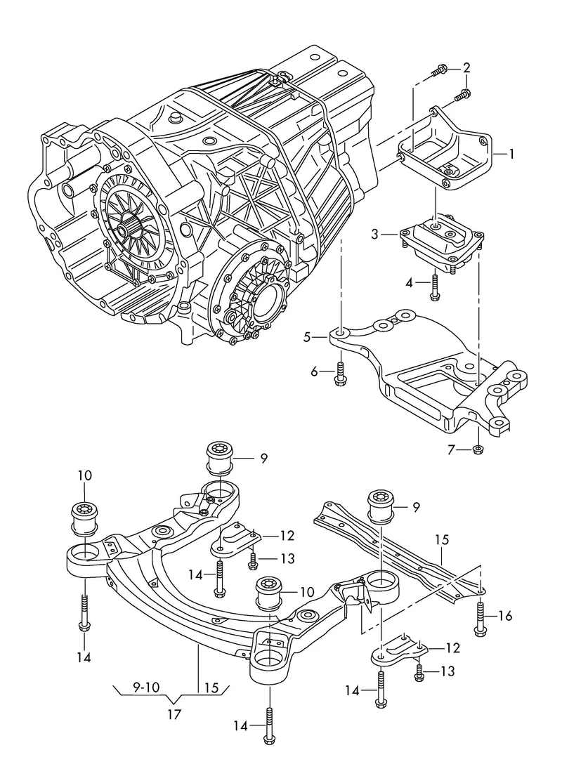 Links Hinten AutomaticTransmission Montieren Motor Unterstützung Halterungen Für Audi A6 Avant 2.0 T 2.7 3.2 4F0399151BA 4F0399151BL