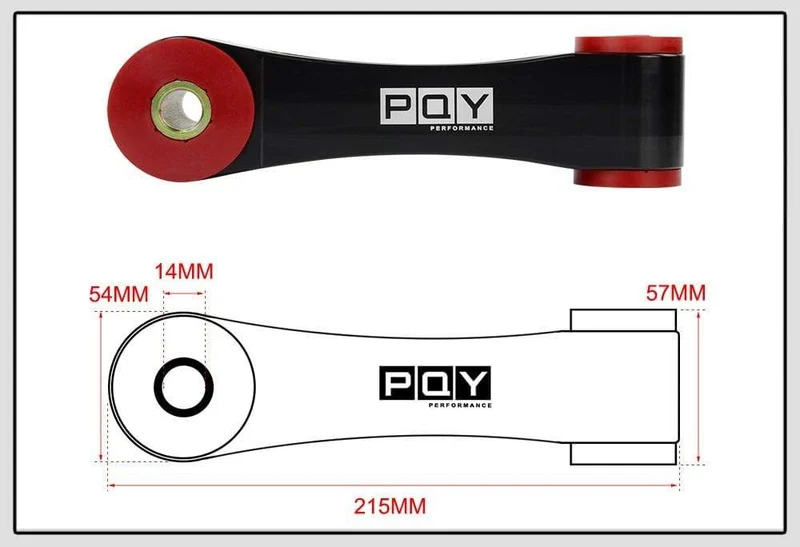 VR-85A Alu & Poly Heckmotorhalterung für 2016–2018 Honda Civic 1.5T SI Type-R FC/FK8 AT/MT mit PQY-Logo VR-TSB07