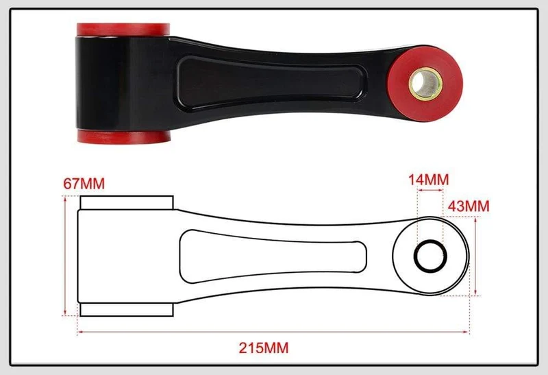VR-85A Alu & Poly Heckmotorhalterung für 2016–2018 Honda Civic 1.5T SI Type-R FC/FK8 AT/MT mit PQY-Logo VR-TSB07