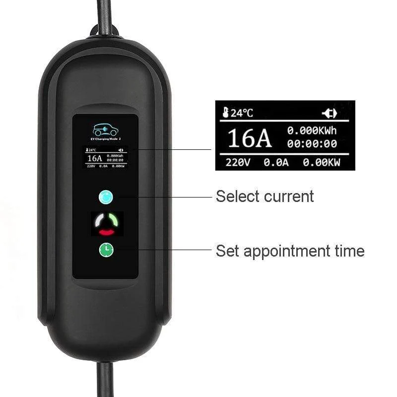 11 kW 16 A 3-Phasen-austauschbares Ladegerät EV Wallbox Schnellladung Austauschbarer Stecker CEE 5-polig EVSE
