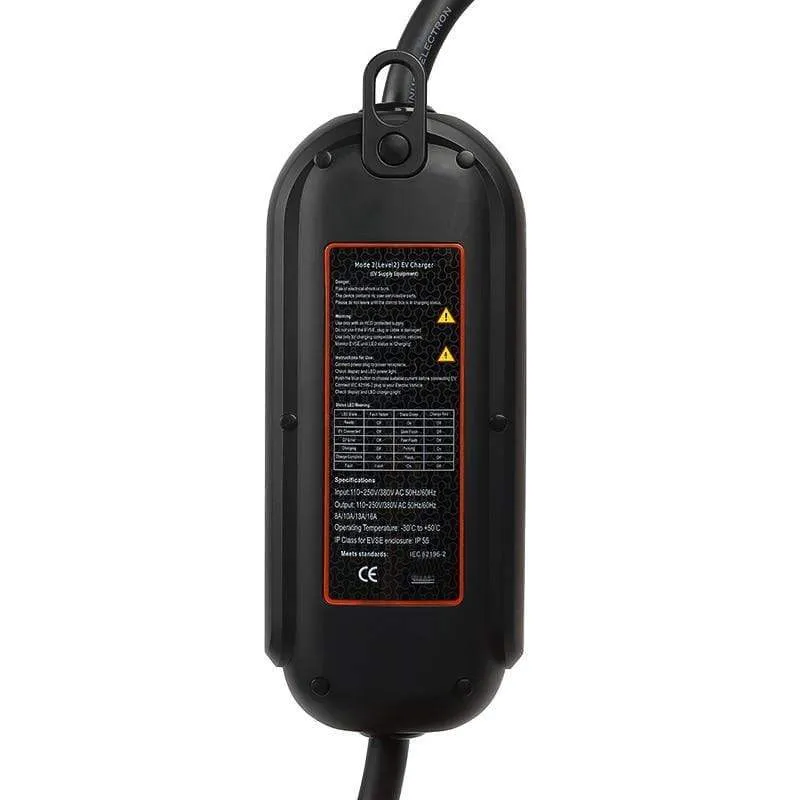 10 Meter langes EV-Kabel, Ladetimer, mobiles Ladegerät, 16 A, EVSE, tragbar für Elektroautos, Waren vom Typ 2, Typ 1