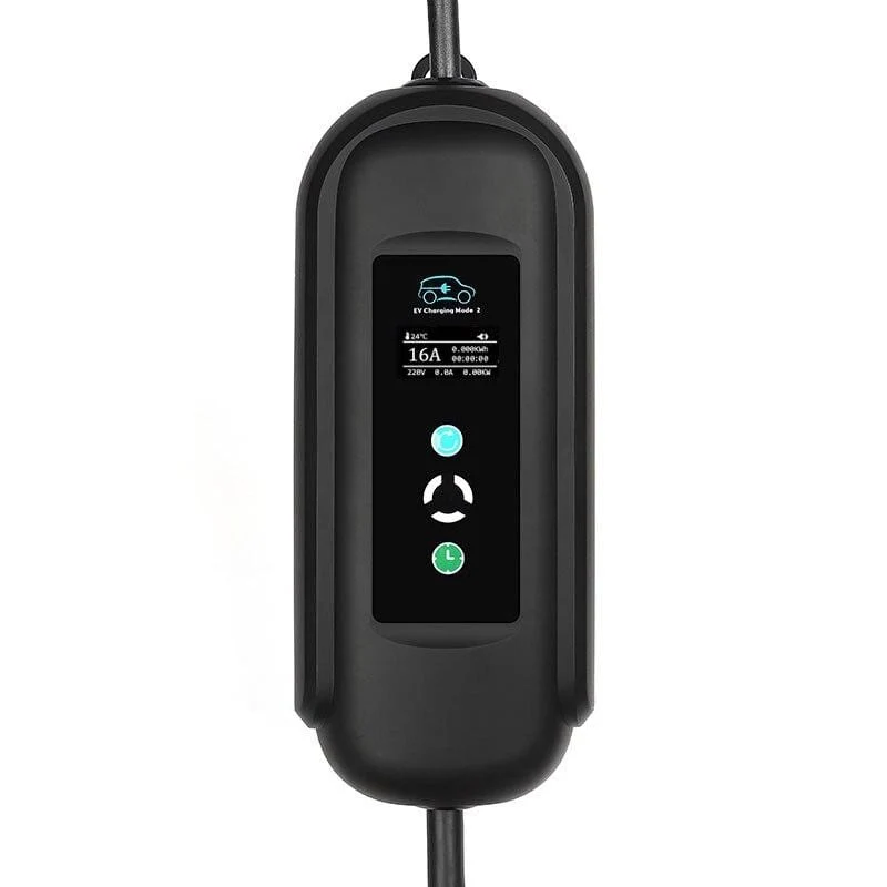 10 Meter langes EV-Kabel, Ladetimer, mobiles Ladegerät, 16 A, EVSE, tragbar für Elektroautos, Waren vom Typ 2, Typ 1