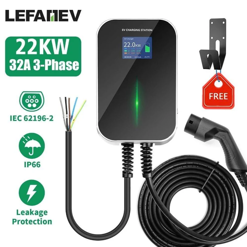 32A 3Phase EVSE Wallbox EV Ladegerät Elektrofahrzeug Ladestation Typ 2 Buchse IEC 62196-2 22KW für Audi für Volkswagen