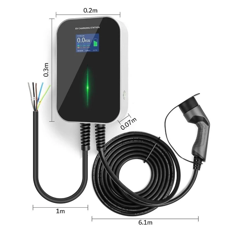 32A 3Phase EVSE Wallbox EV Ladegerät Elektrofahrzeug Ladestation Typ 2 Buchse IEC 62196-2 22KW für Audi für Volkswagen