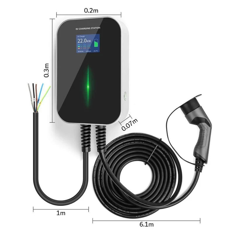 32A 3Phase EVSE Wallbox EV Ladegerät Elektrofahrzeug Ladestation Typ 2 Buchse IEC 62196-2 22KW für Audi für Volkswagen