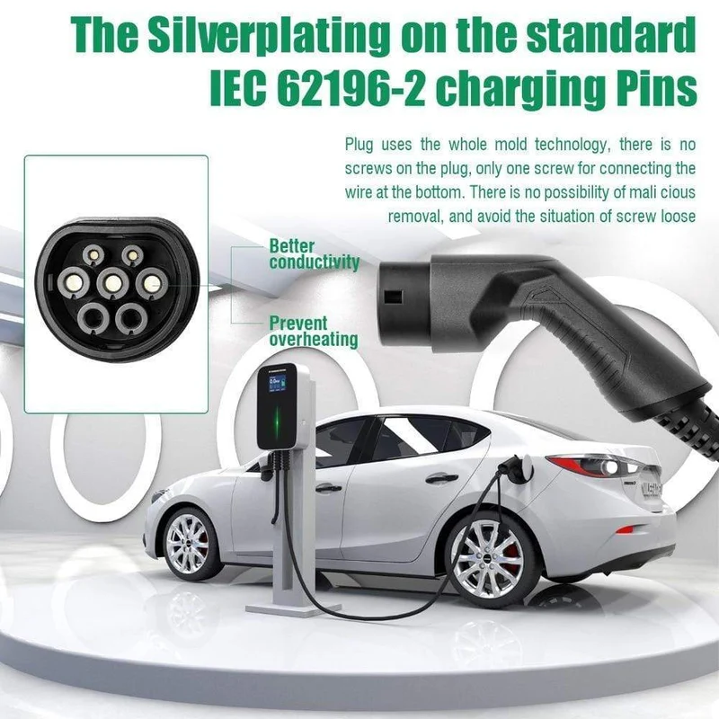 32A 3Phase EVSE Wallbox EV Ladegerät Elektrofahrzeug Ladestation Typ 2 Buchse IEC 62196-2 22KW für Audi für Volkswagen