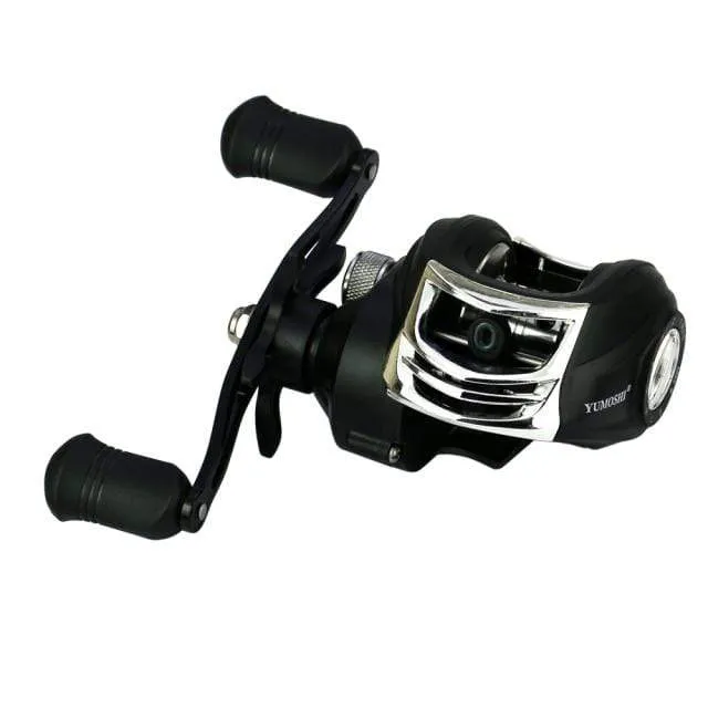 Köderwurfrolle, Magnetbremssystem, Rolle 10 kg, maximale Zugkraft, 7.1:1, Hochgeschwindigkeits-Angelrolle, Angelzubehör, Angelrad aus Metall