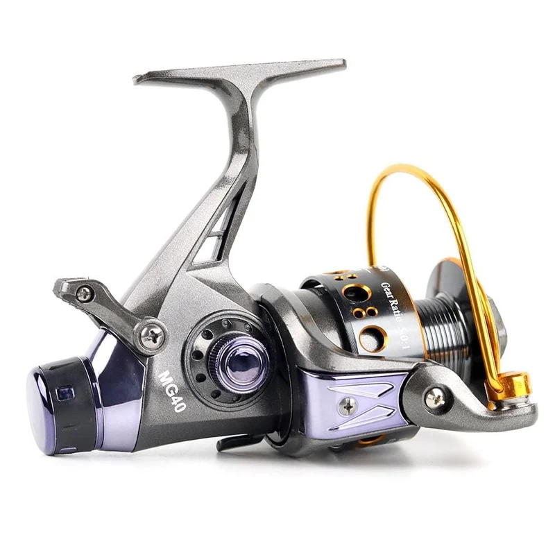 Neue Doppelbremse Design Angelrolle Super Strong Karpfenangeln Feeder Spinnrolle Spinnrad Typ Angelrad MG
