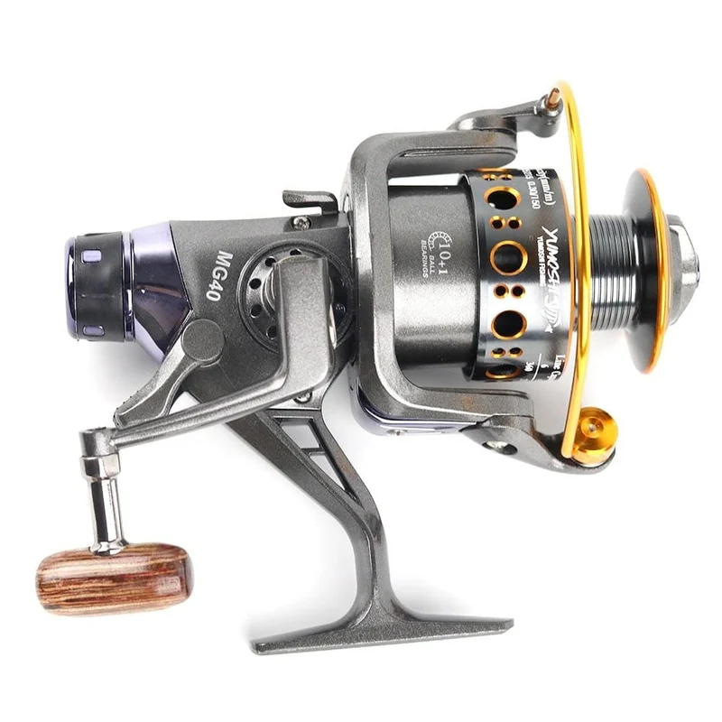 Neue Doppelbremse Design Angelrolle Super Strong Karpfenangeln Feeder Spinnrolle Spinnrad Typ Angelrad MG