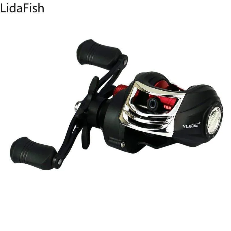 Baitcastingrolle mit Metallspule, 8 kg, max. Widerstand 7.2:1, Hochgeschwindigkeits-Übersetzungsverhältnis, Angelrad für Salzwasser und Süßwasser