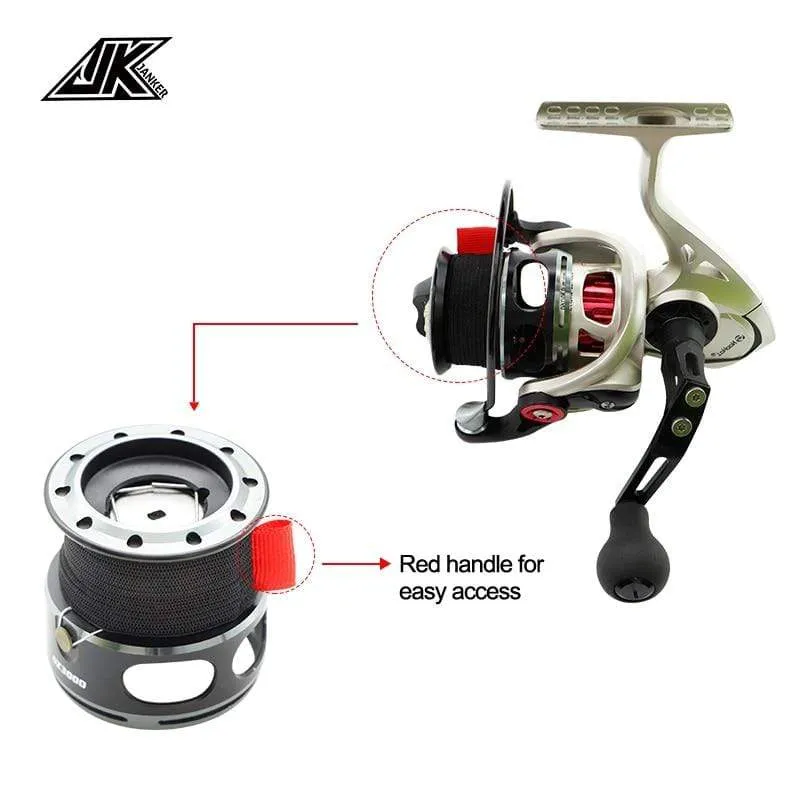 JK 4 Stück/Packung Schwarzer elastischer Angelspulengürtel Angelrollen-Schutzgürtel Spinnrad Rollenzubehör