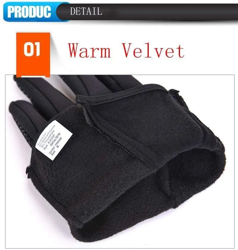 Mann Winter Skihandschuhe Touchscreen wasserdicht warm Mode winddicht Radfahren Reißverschluss Outdoor Sport Handschuhe