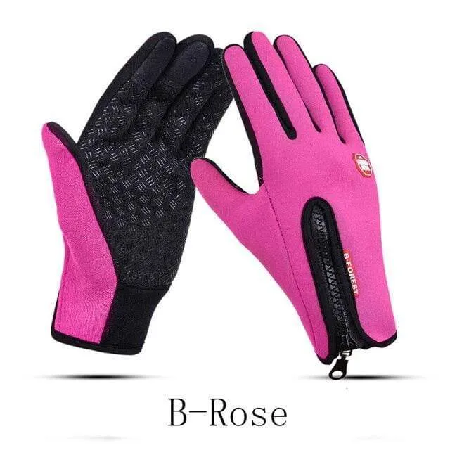 Mann Winter Skihandschuhe Touchscreen wasserdicht warm Mode winddicht Radfahren Reißverschluss Outdoor Sport Handschuhe