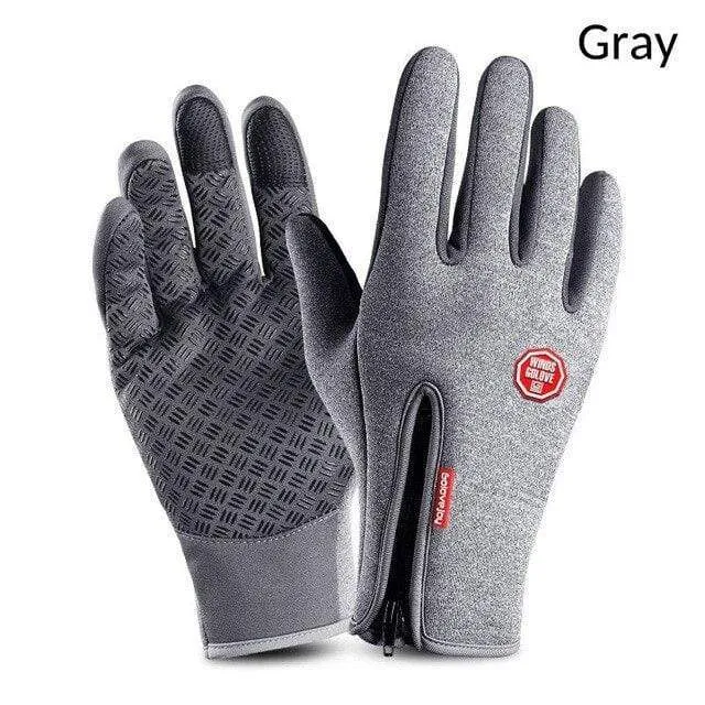 Mann Winter Skihandschuhe Touchscreen wasserdicht warm Mode winddicht Radfahren Reißverschluss Outdoor Sport Handschuhe