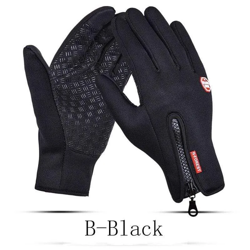 Mann Winter Skihandschuhe Touchscreen wasserdicht warm Mode winddicht Radfahren Reißverschluss Outdoor Sport Handschuhe