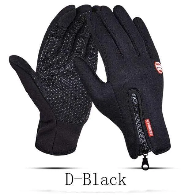 Mann Winter Skihandschuhe Touchscreen wasserdicht warm Mode winddicht Radfahren Reißverschluss Outdoor Sport Handschuhe