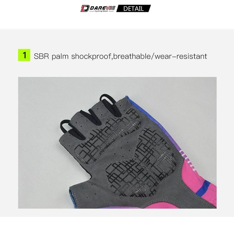 Halbfinger-Fahrradhandschuhe mit Gelpolster, stoßfeste Fahrradhandschuhe, atmungsaktive Fahrradhandschuhe ohne Klettverschluss, Fahrradhandschuhe für Rennrad und MTB