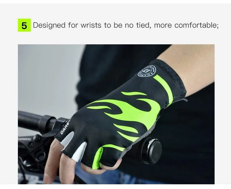 Halbfinger-Fahrradhandschuhe mit Gelpolster, stoßfeste Fahrradhandschuhe, atmungsaktive Fahrradhandschuhe ohne Klettverschluss, Fahrradhandschuhe für Rennrad und MTB