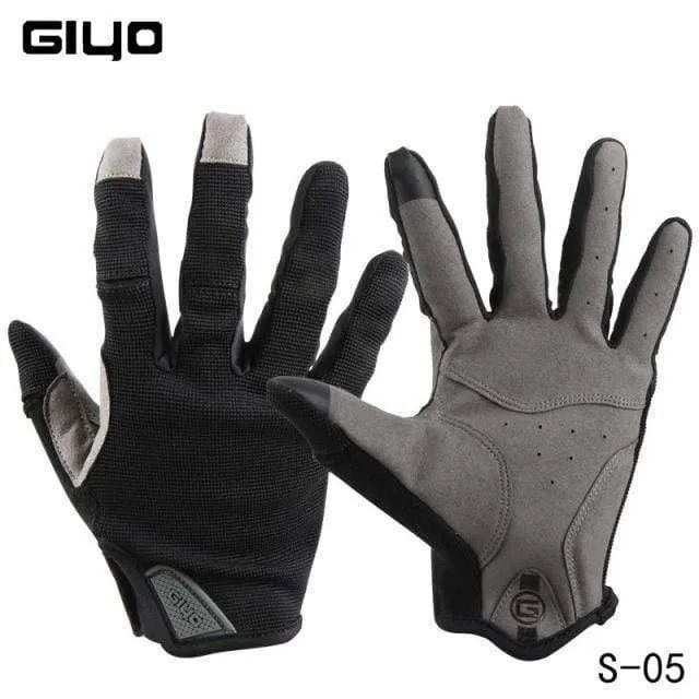 Radfahren Vollfingerhandschuhe Touchscreen Anti-Rutsch-Fahrrad Lycra Stoff Fäustlinge Bicicleta Rennrad Lange Handschuhe