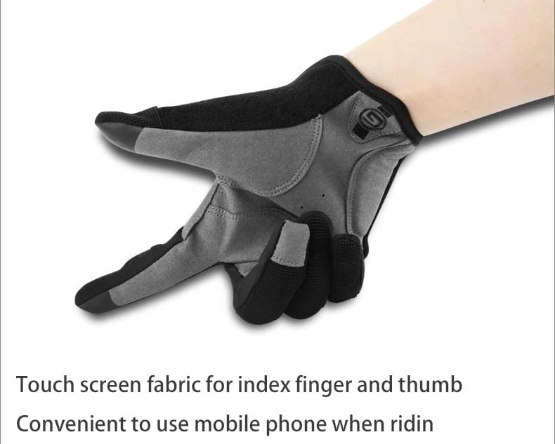 Radfahren Vollfingerhandschuhe Touchscreen Anti-Rutsch-Fahrrad Lycra Stoff Fäustlinge Bicicleta Rennrad Lange Handschuhe