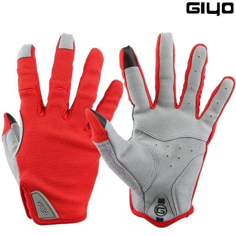 Radfahren Vollfingerhandschuhe Touchscreen Anti-Rutsch-Fahrrad Lycra Stoff Fäustlinge Bicicleta Rennrad Lange Handschuhe