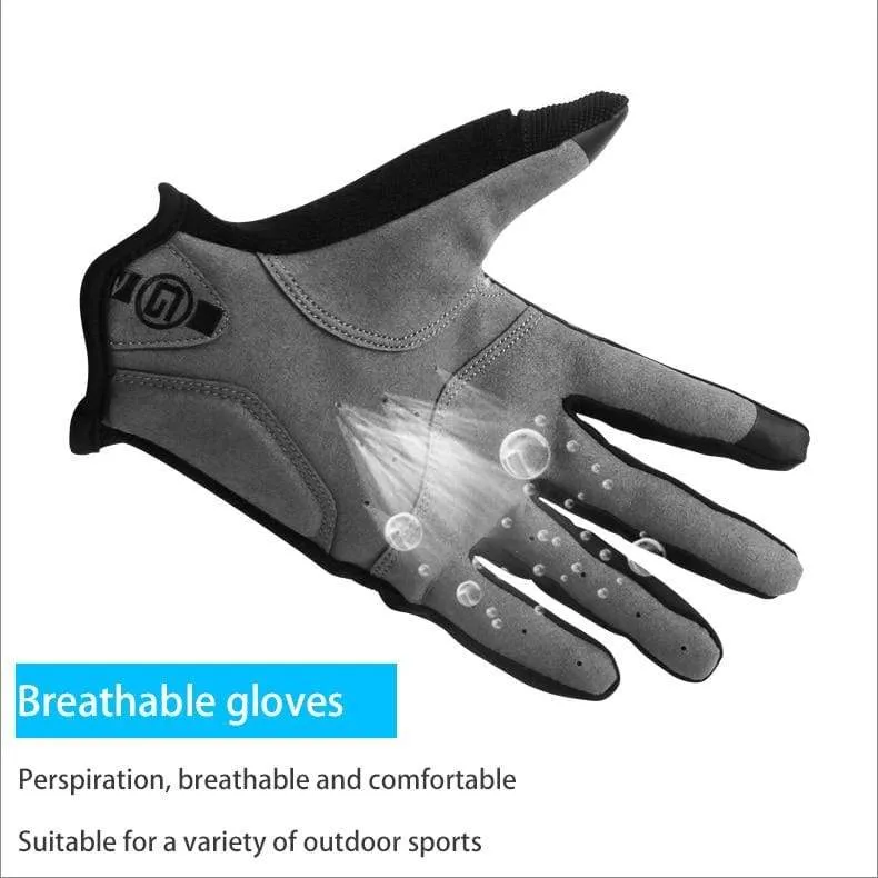 Radfahren Vollfingerhandschuhe Touchscreen Anti-Rutsch-Fahrrad Lycra Stoff Fäustlinge Bicicleta Rennrad Lange Handschuhe