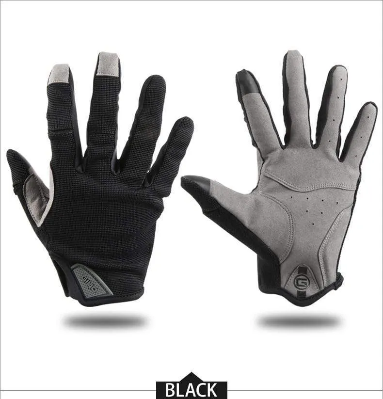 Radfahren Vollfingerhandschuhe Touchscreen Anti-Rutsch-Fahrrad Lycra Stoff Fäustlinge Bicicleta Rennrad Lange Handschuhe