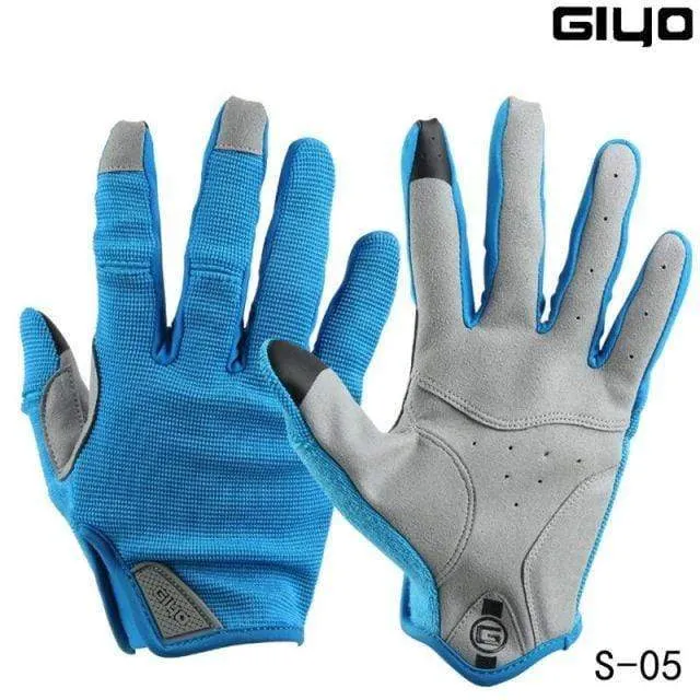 Radfahren Vollfingerhandschuhe Touchscreen Anti-Rutsch-Fahrrad Lycra Stoff Fäustlinge Bicicleta Rennrad Lange Handschuhe