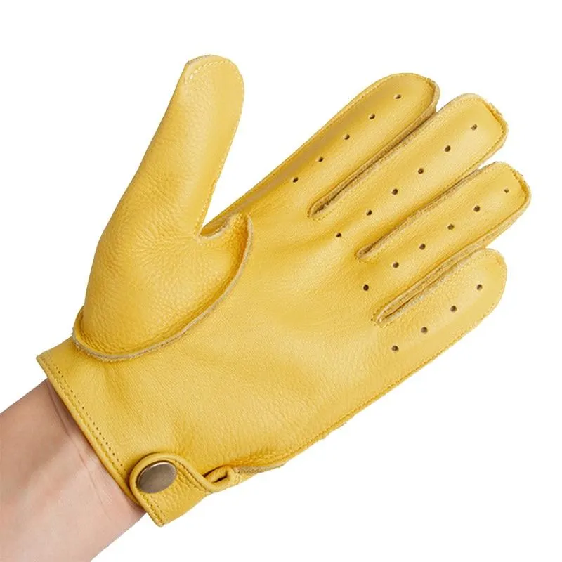 Frühling Herbst Mens Echtes Leder Handschuhe Volle Finger Atmungsaktive Rindsleder Motorrad Handschuhe Für Männer Workout Fahren Handschuhe NR49