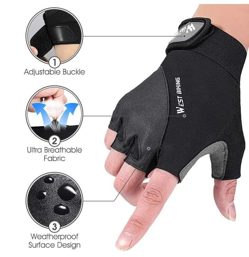 Sommer Fahrradhandschuhe MTB Mountain Road Bike Halbfingerhandschuhe Männer Frauen Fahrrad Fitnessstudio Fitness Rutschfeste Sporthandschuhe