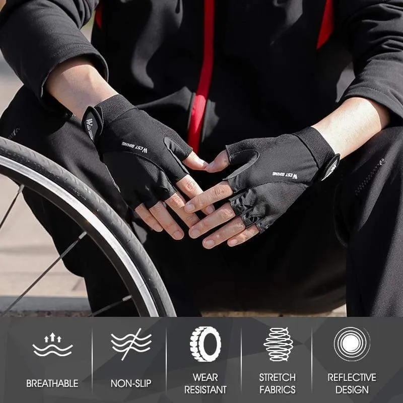 Sommer Fahrradhandschuhe MTB Mountain Road Bike Halbfingerhandschuhe Männer Frauen Fahrrad Fitnessstudio Fitness Rutschfeste Sporthandschuhe