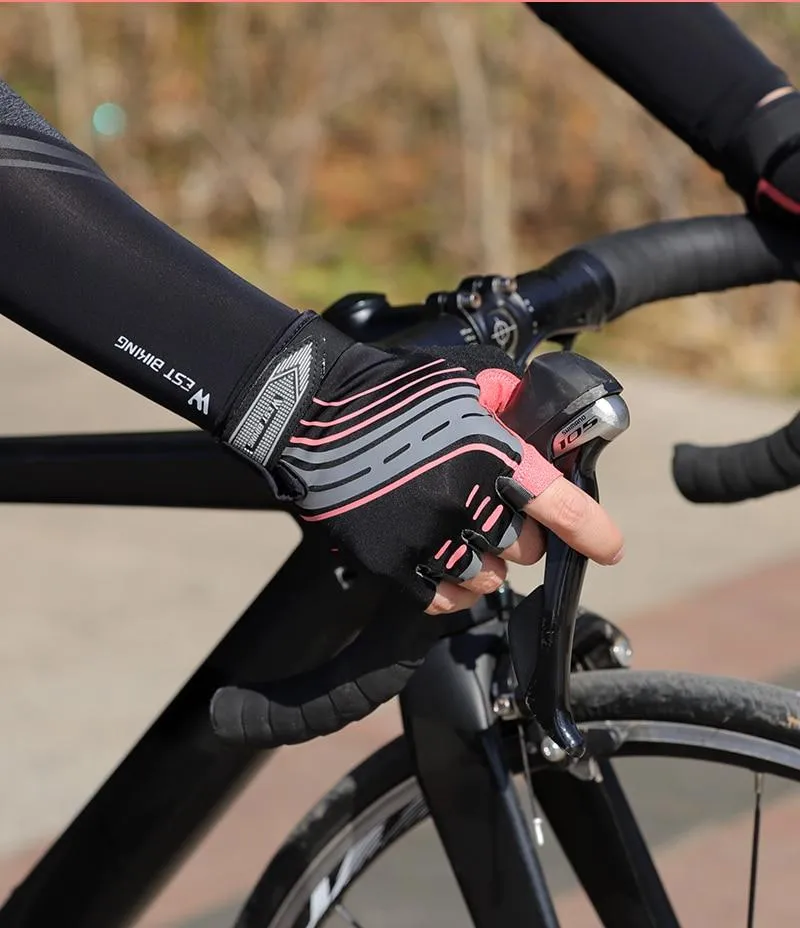 Radfahren Handschuhe Halb Finger Anti Slip Stoßfest Fahrrad Handschuhe Gel Pad Sommer Frauen Männer Sport MTB Road Fahrrad Handschuhe