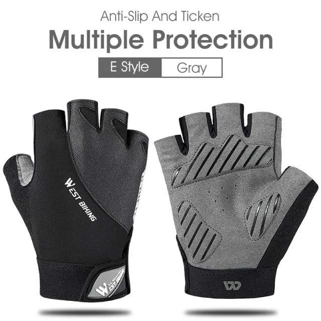 Radfahren Handschuhe Halb Finger Anti Slip Stoßfest Fahrrad Handschuhe Gel Pad Sommer Frauen Männer Sport MTB Road Fahrrad Handschuhe