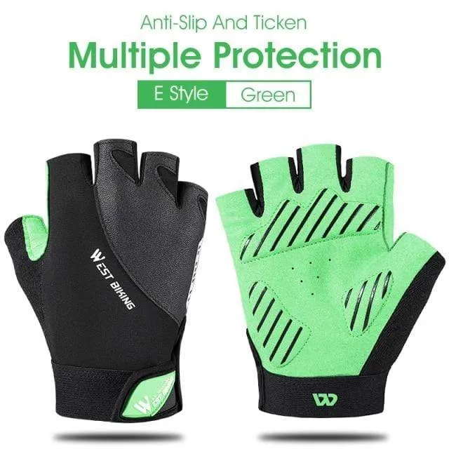 Radfahren Handschuhe Halb Finger Anti Slip Stoßfest Fahrrad Handschuhe Gel Pad Sommer Frauen Männer Sport MTB Road Fahrrad Handschuhe