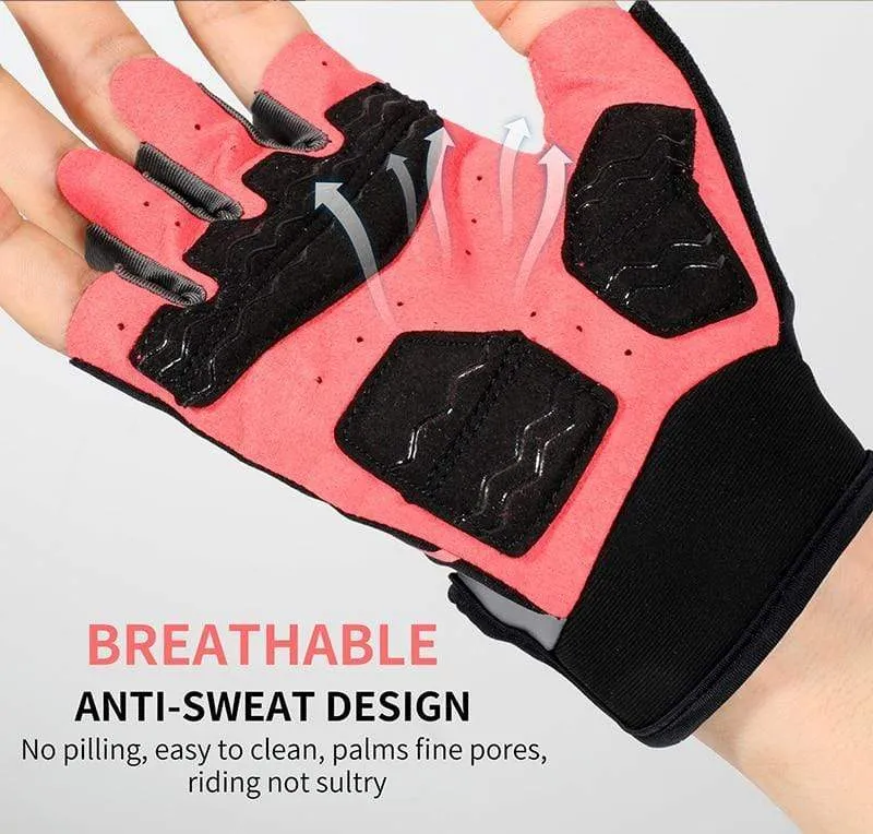 Radfahren Handschuhe Halb Finger Anti Slip Stoßfest Fahrrad Handschuhe Gel Pad Sommer Frauen Männer Sport MTB Road Fahrrad Handschuhe